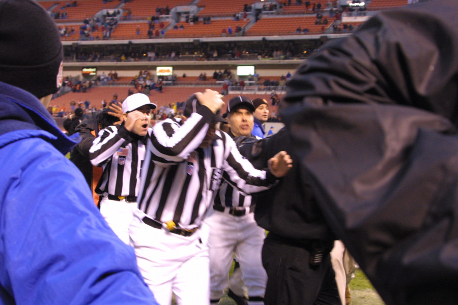 NFL Bottlegate Incident Refs running for cover